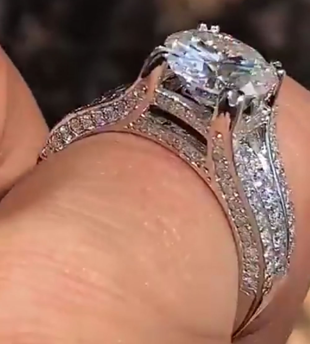 Moissanite Engagement Ring 1 Carat - Anillo de compromiso de aniversario de