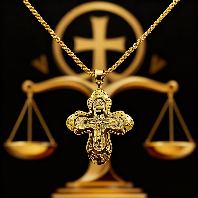 Cross Pendant Necklace Gold - Nueva Cruz Pectoral Ortodoxa 2026, Collar