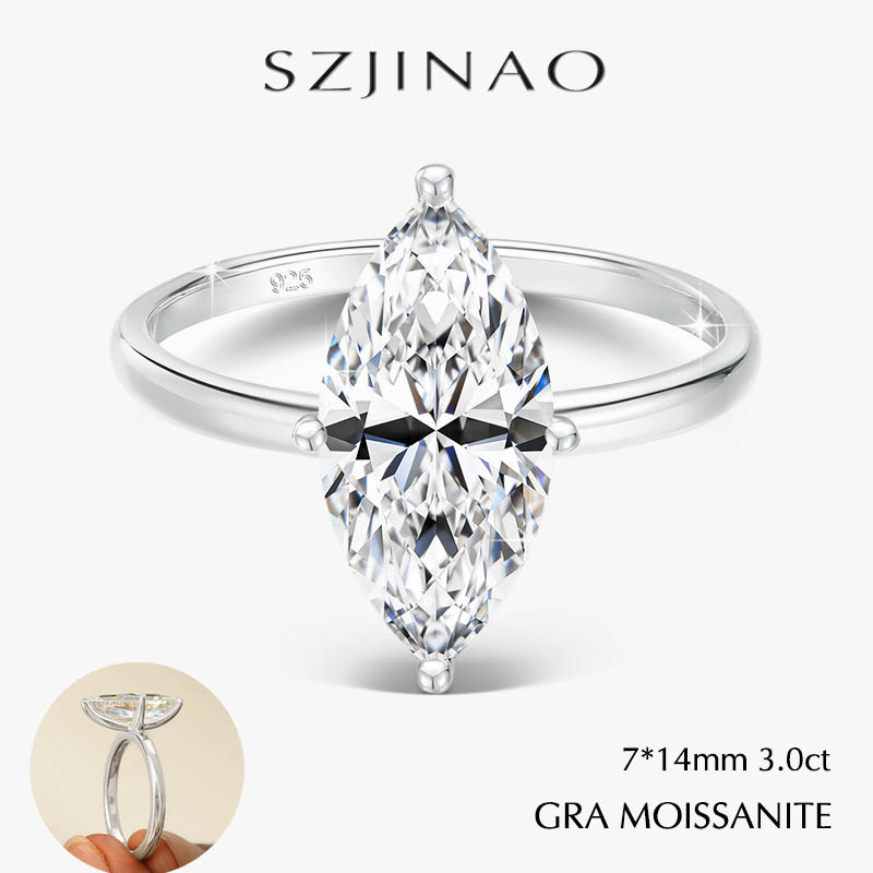 Moissanite Engagement Ring 1 Carat - Anillo de compromiso de moissanita GRA