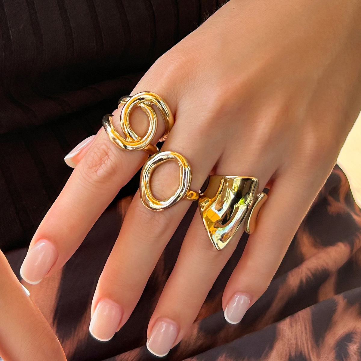 Vintage Punk Knuckle Rings Set - DIEZI 3 unids/set nueva moda Punk