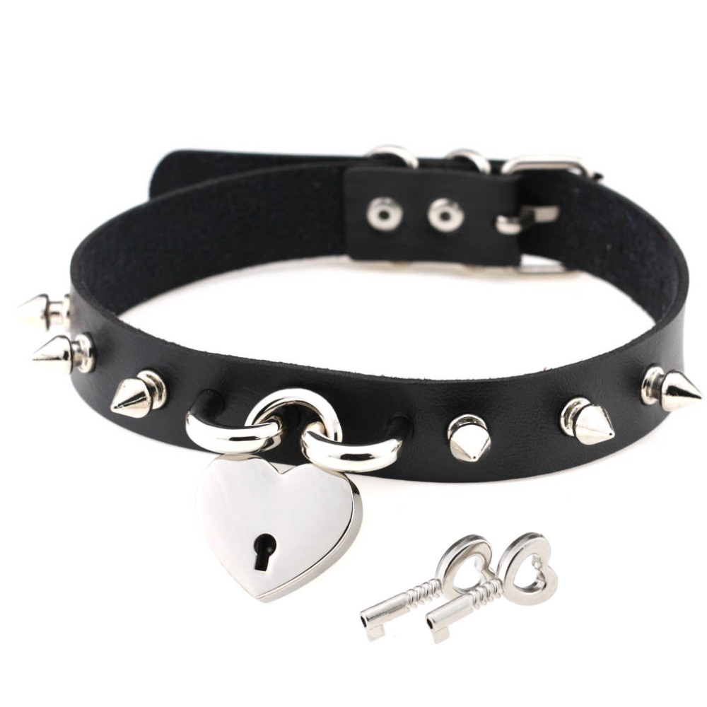 Goth Punk Spike Choker - Gargantilla de Punta Punk para mujer,