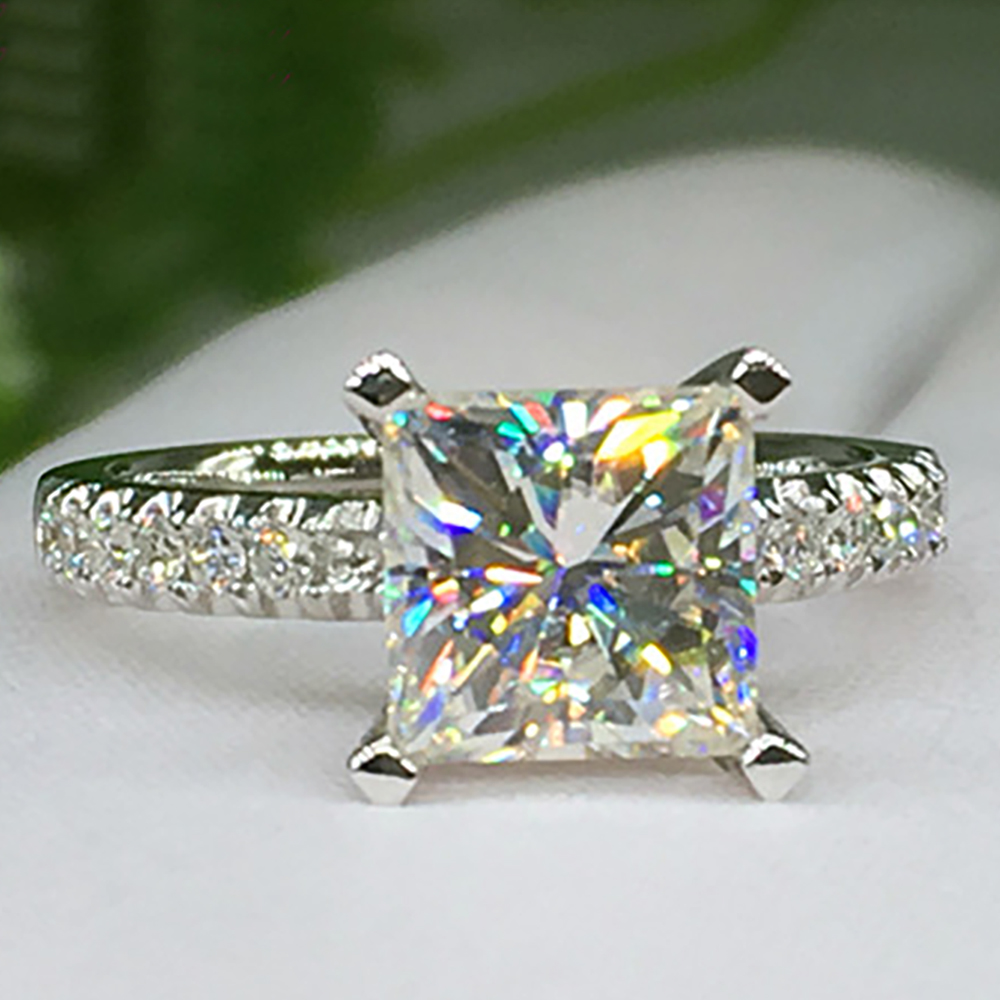 Moissanite Engagement Ring 1 Carat - Anillo de Compromiso y Boda Personalizado