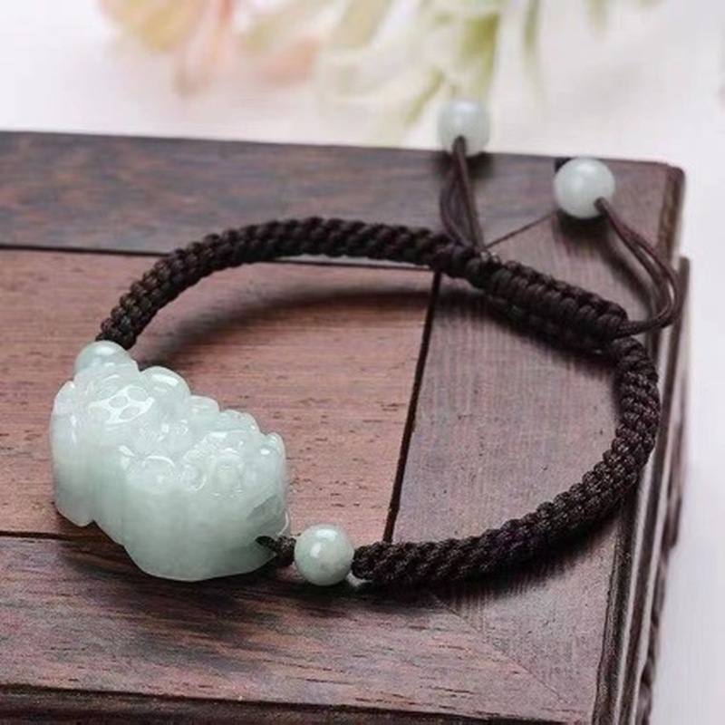 Bracelets - Pulsera Pixiu de Jadeíta Natural de