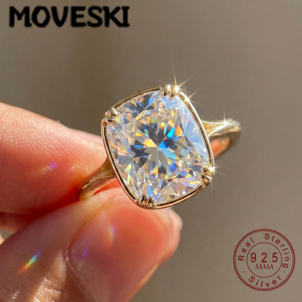 Moissanite Engagement Ring 1 Carat - Anillo de Plata de Ley S925