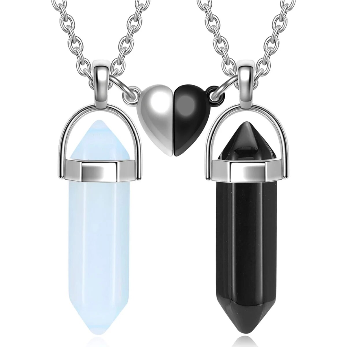 Magnetic Couple Matching Necklaces - Collares de Amistad de Cristal para
