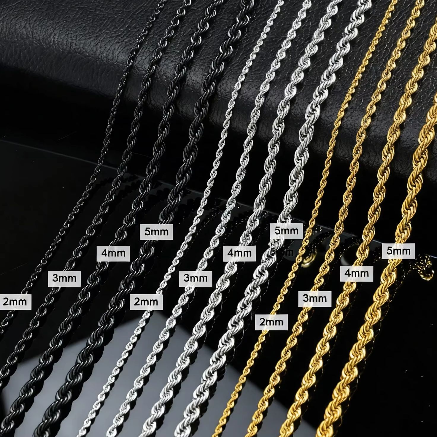 Cuban Link Chain 12Mm - Collar de Cadena de Cuerda Estilo