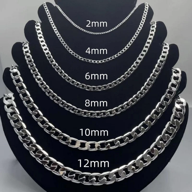 Cuban Link Chain 12Mm - Collar de plata de ley 925