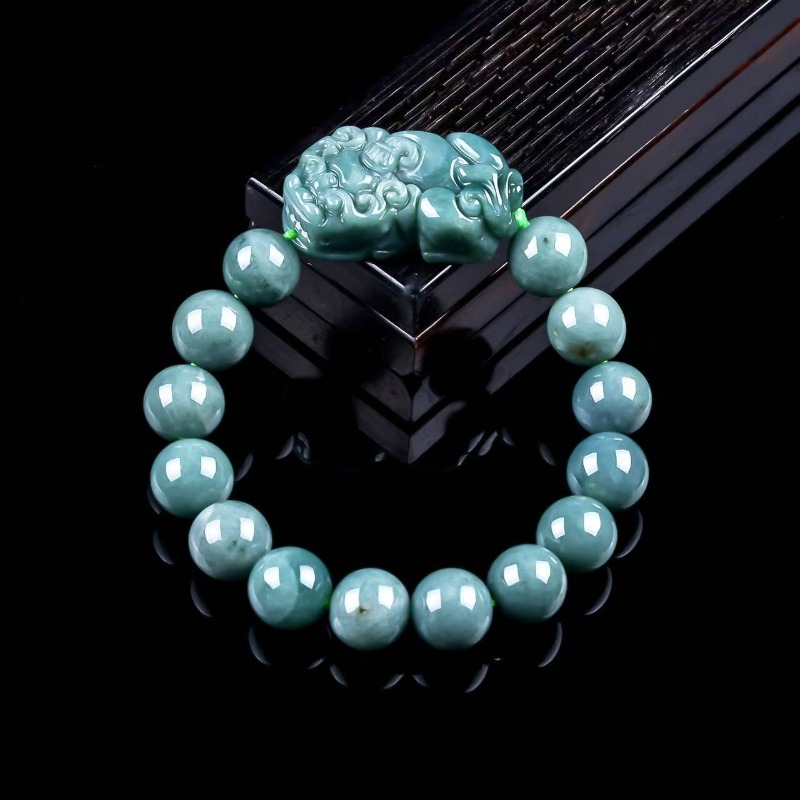 Bracelets - Pulsera de cuentas redondas de jadeíta