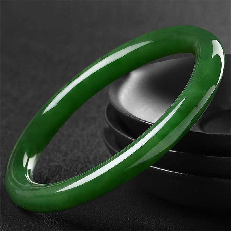 Bracelets - Pulsera redonda de jade de Hotan,