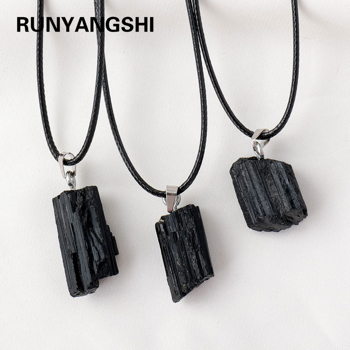 Crystal Pendant Necklace Natural Stone - Collar con colgante de gema sin