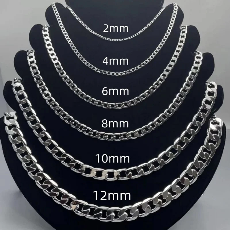 Cuban Link Chain 12Mm - Collar de plata de ley 925