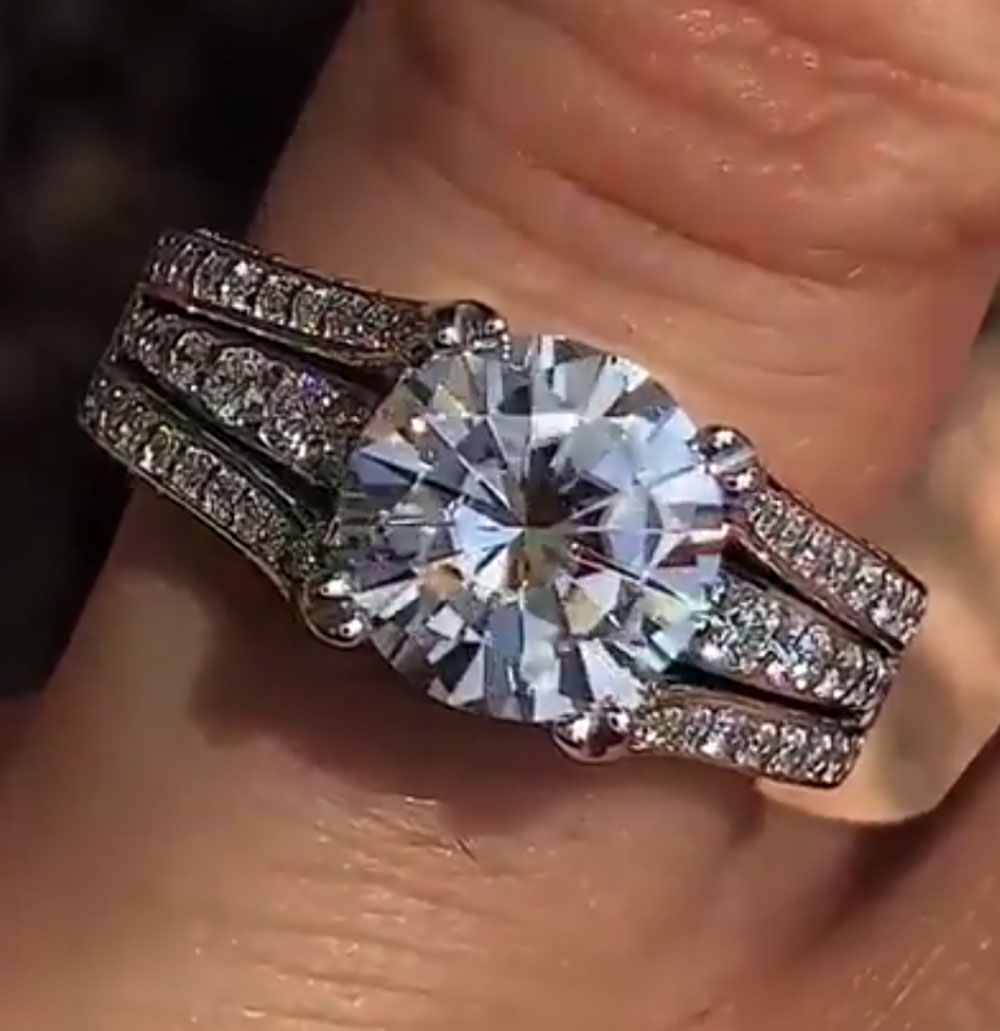 Anillo de compromiso de aniver - Moissanite Engagement Ring 1 Carat reseña y precio