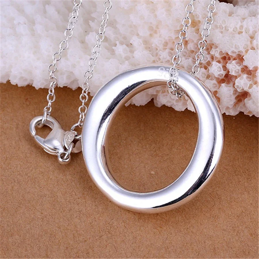 Collar con colgante redondo si - 925 Sterling Silver Chain Necklace Men reseña y precio