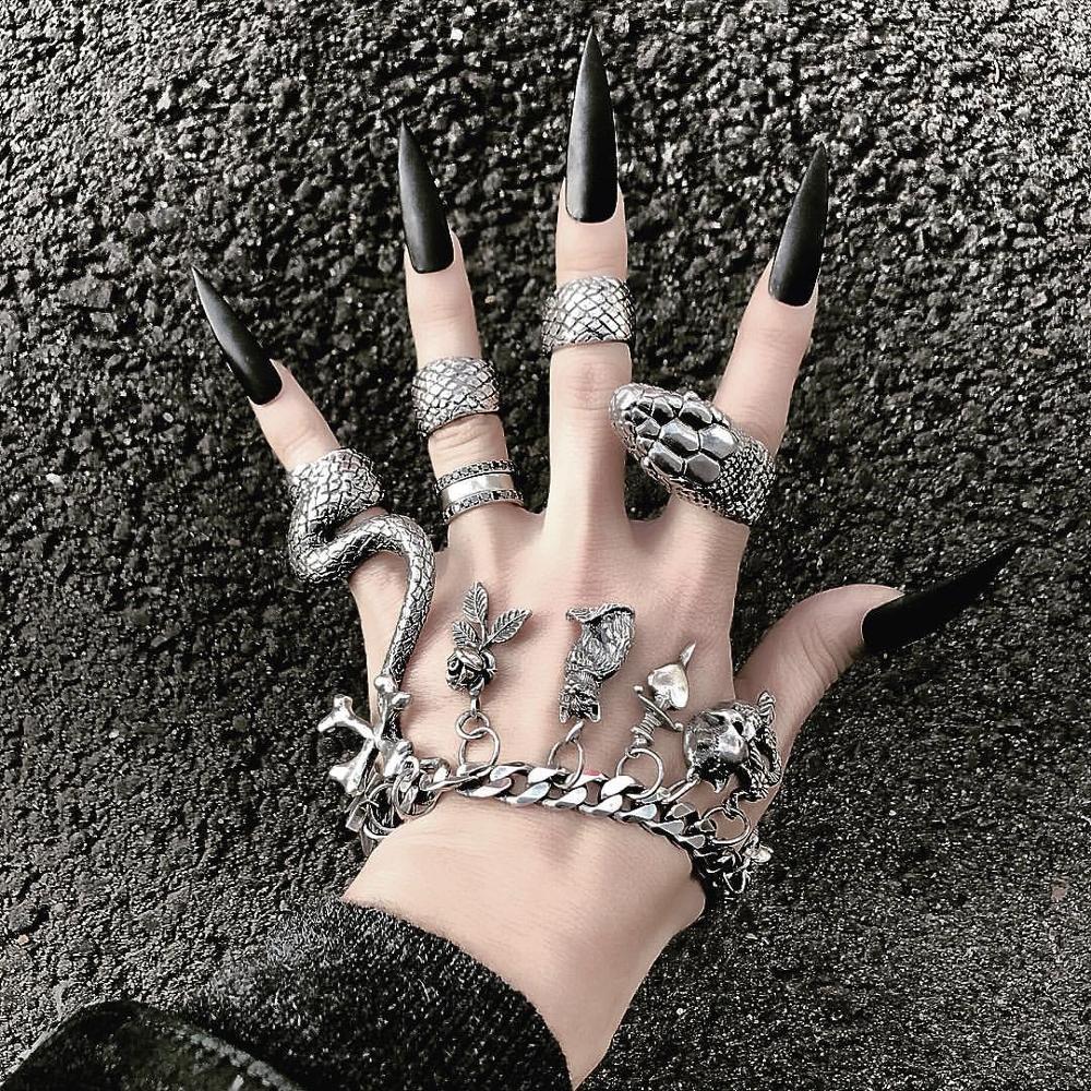 KMVEXO-Conjunto de Anillos de  - Vintage Punk Knuckle Rings Set reseña y precio