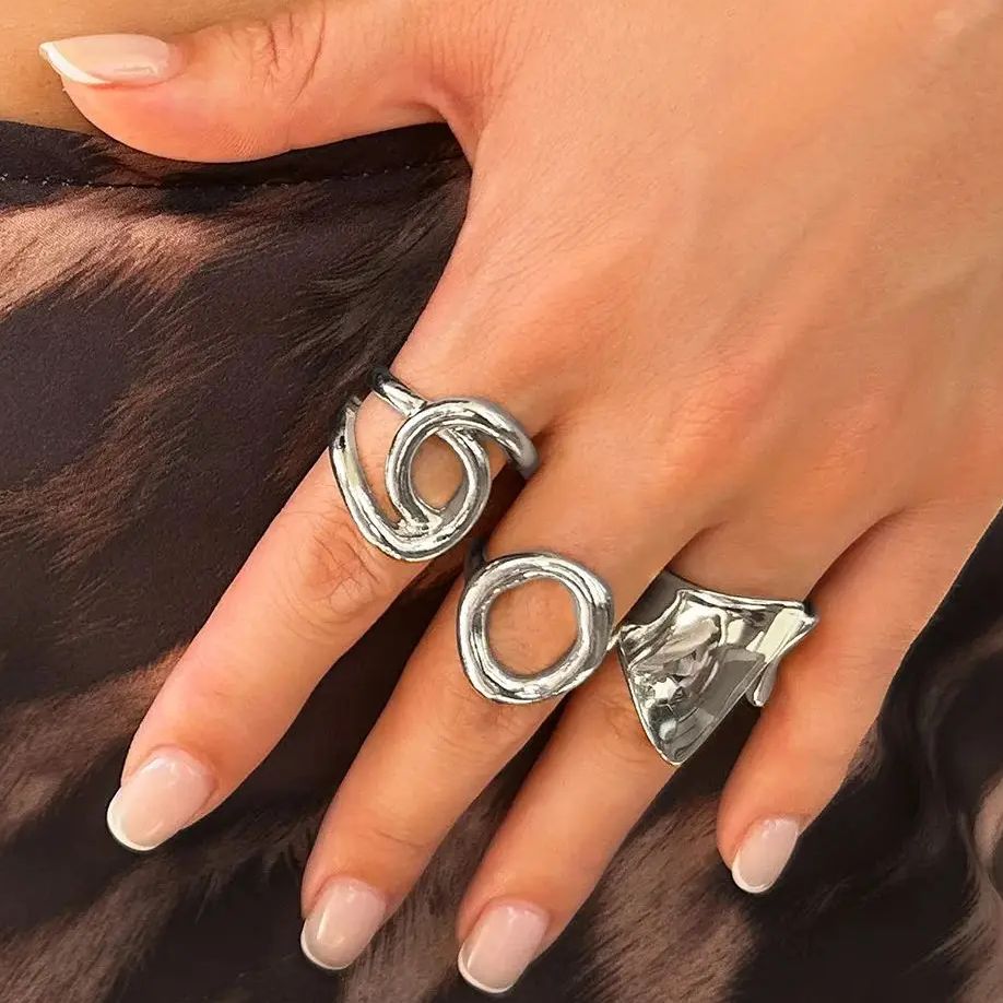 DIEZI 3 unids/set nueva moda P - Vintage Punk Knuckle Rings Set reseña y precio