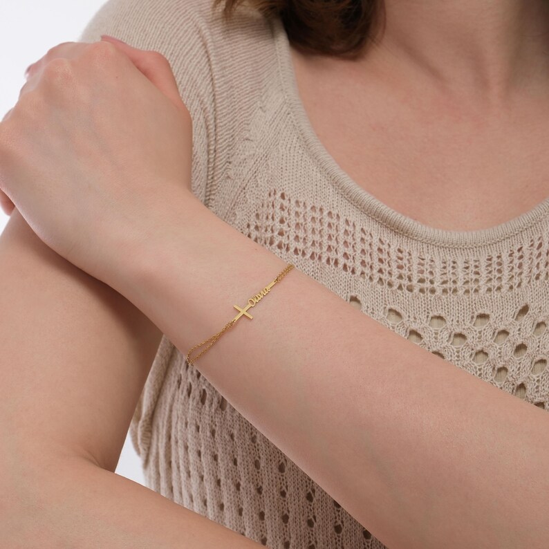 Pulsera de Bautismo Personaliz - Cross Pendant Necklace Gold reseña y precio