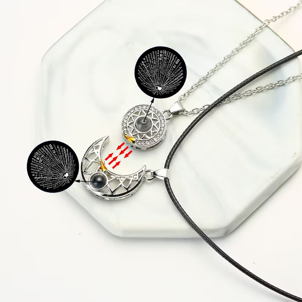Collar de sol y luna a juego p - Magnetic Couple Matching Necklaces reseña y precio