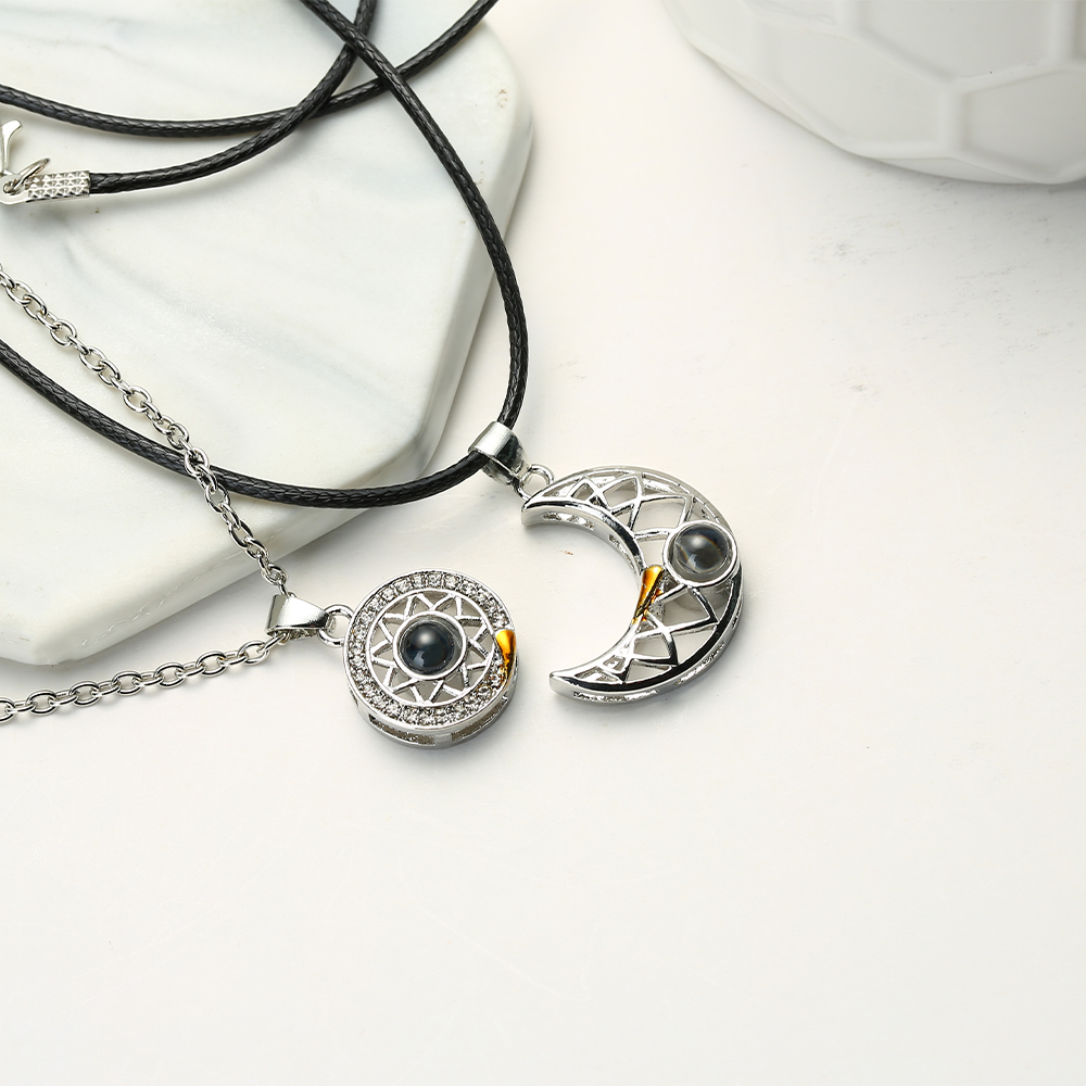 Collar de sol y luna a juego p - Magnetic Couple Matching Necklaces reseña y precio