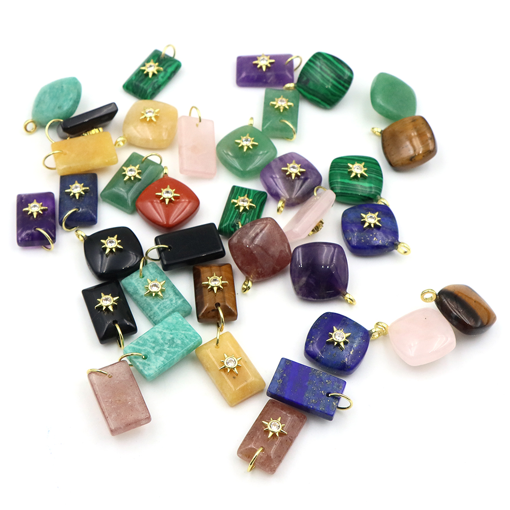Colgante de Piedra Natural con - Crystal Pendant Necklace Natural Stone reseña y precio