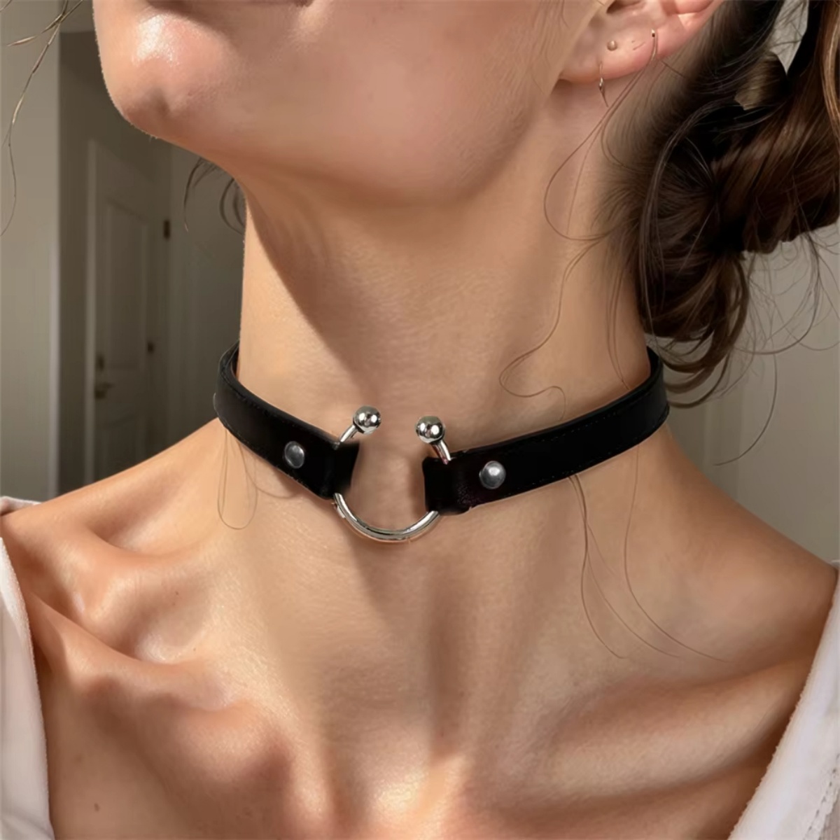 Collar de Moda de Cuero PU con - Goth Punk Spike Choker reseña y precio