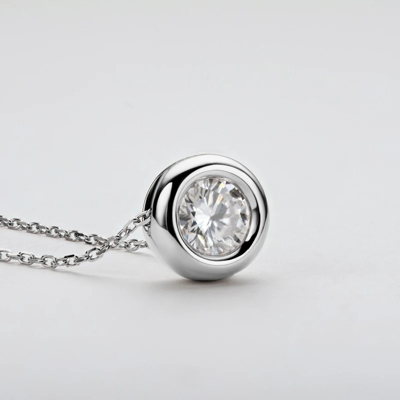 1ct 2ct 3ct D VVS1 bisel Moiss - 925 Sterling Silver Chain Necklace Men reseña y precio