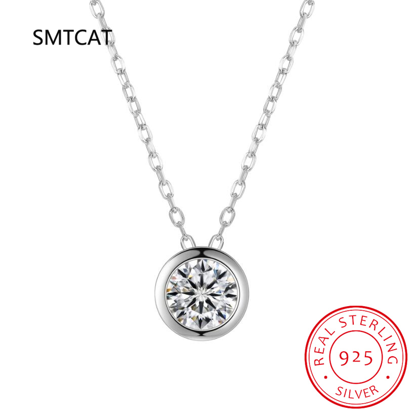 1ct 2ct 3ct D VVS1 bisel Moiss - 925 Sterling Silver Chain Necklace Men reseña y precio