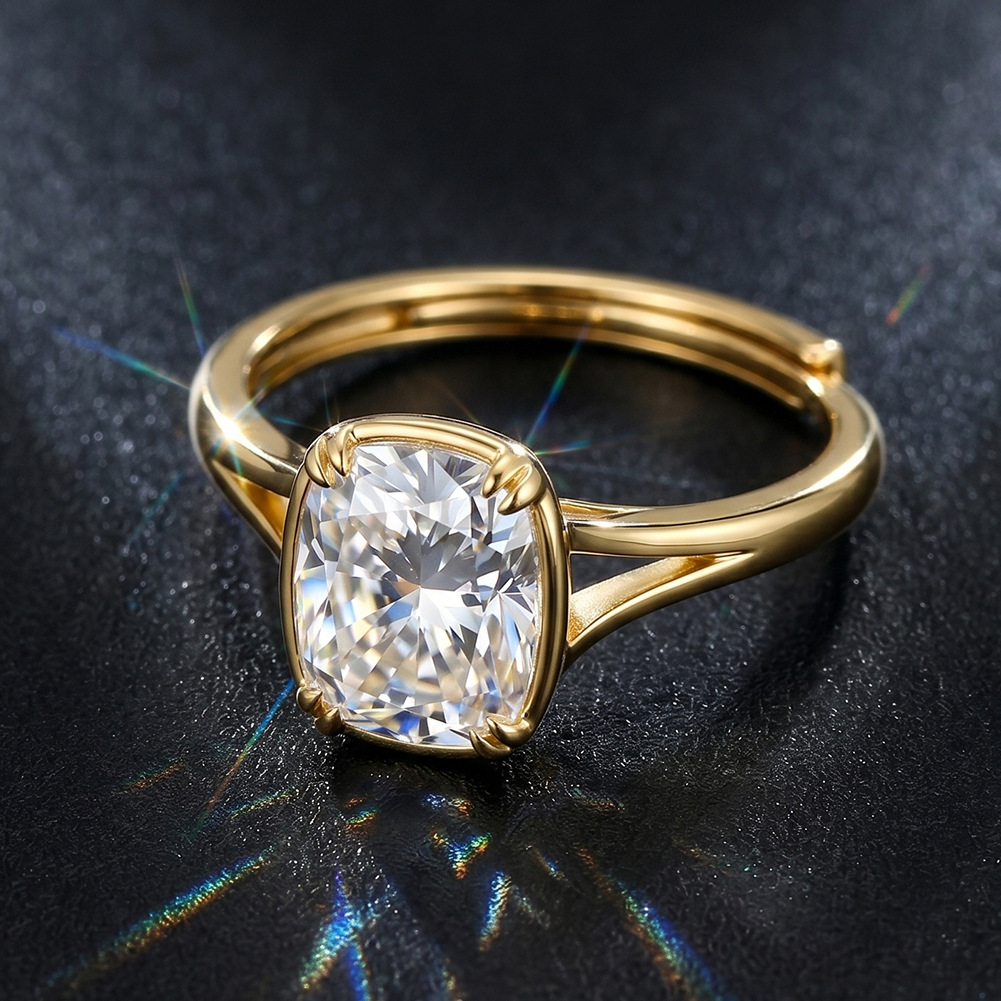 Anillo de Plata de Ley S925 co - Moissanite Engagement Ring 1 Carat reseña y precio