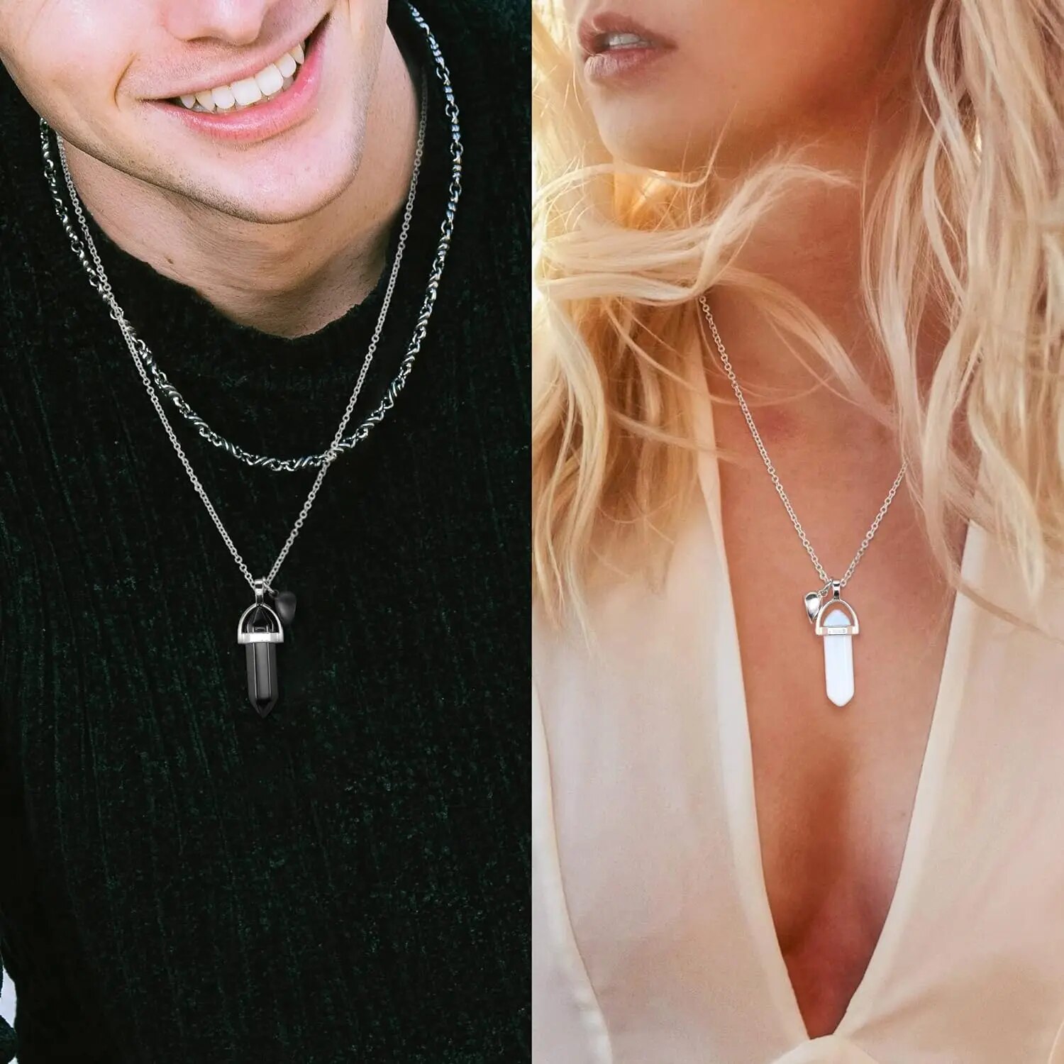 Collares de Amistad de Cristal - Magnetic Couple Matching Necklaces reseña y precio