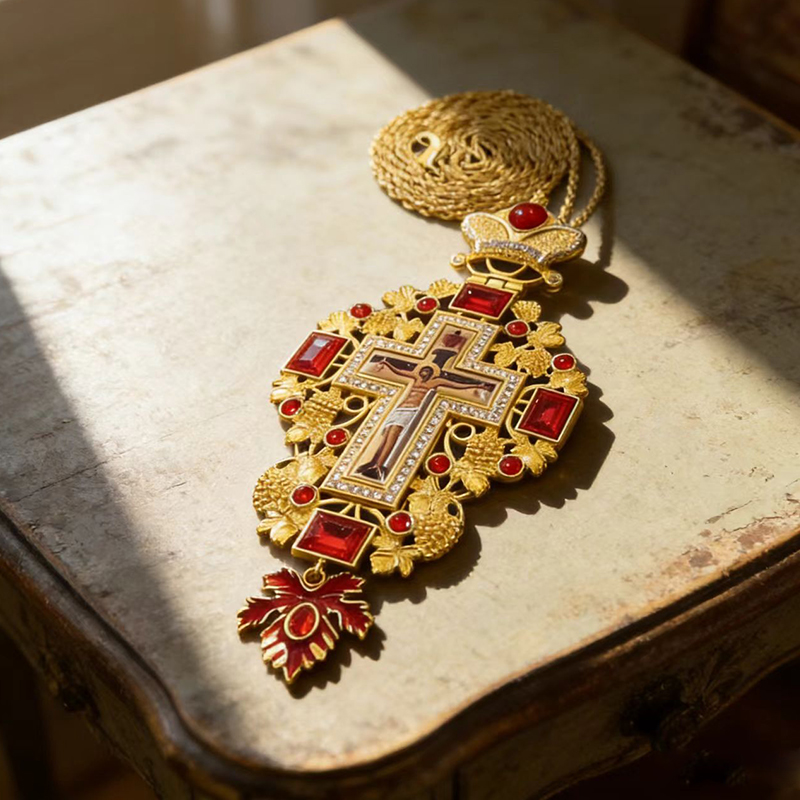 Nuevo Collar con Cruz Ortodoxa - Cross Pendant Necklace Gold reseña y precio