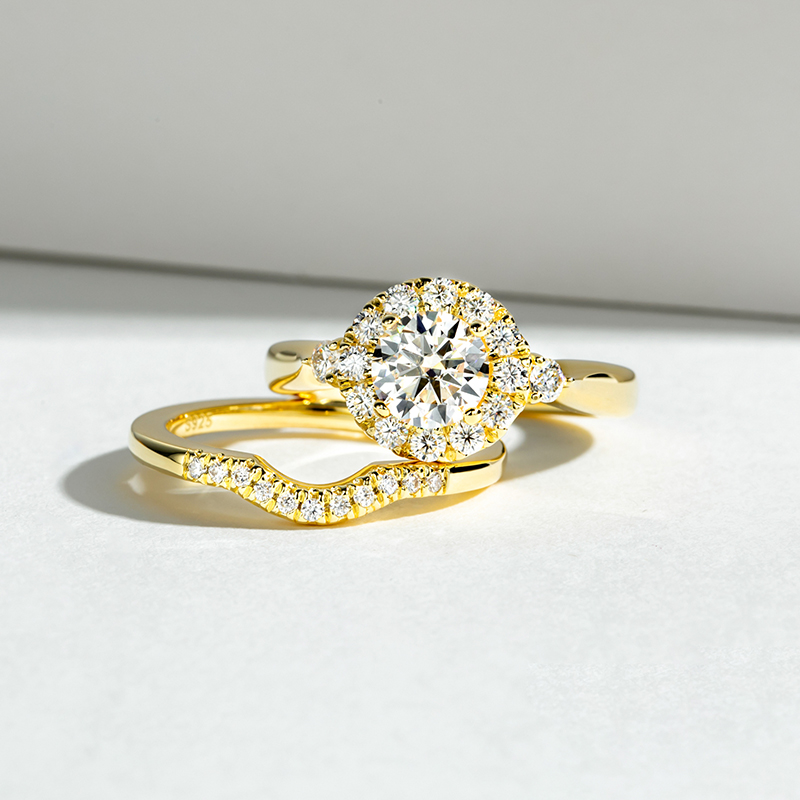 Conjunto de anillos de comprom - Moissanite Engagement Ring 1 Carat reseña y precio