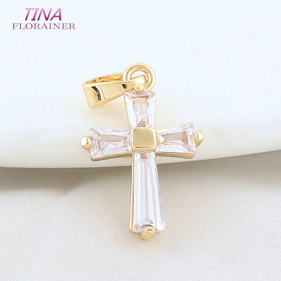 6 piezas de 12*18MM, latón col - Cross Pendant Necklace Gold reseña y precio