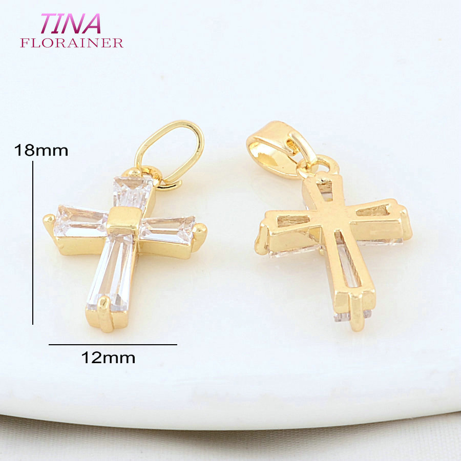 6 piezas de 12*18MM, latón col - Cross Pendant Necklace Gold reseña y precio