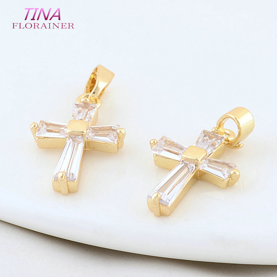 6 piezas de 12*18MM, latón col - Cross Pendant Necklace Gold reseña y precio