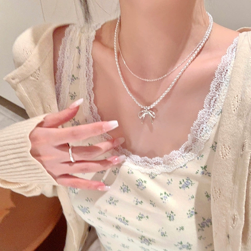 Collar de cadena de doble capa - Layered Pendant Necklace Aesthetic reseña y precio