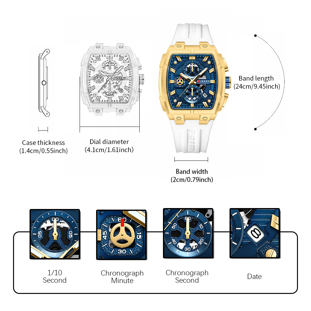 Reloj CURREN de Lujo Vintage p - Watch Accessories reseña y precio