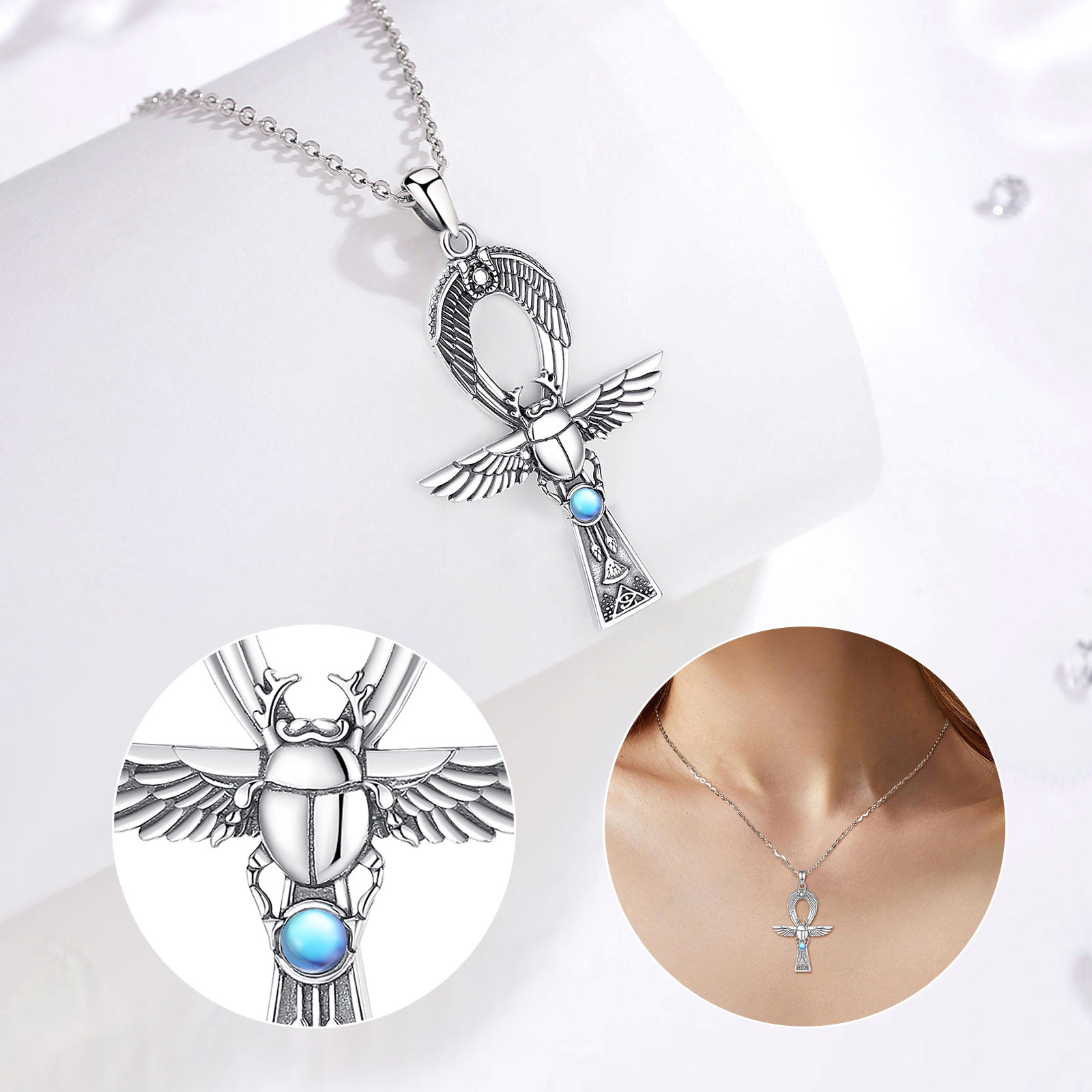 Eudora-collar de Plata de Ley  - 925 Sterling Silver Chain Necklace Men reseña y precio