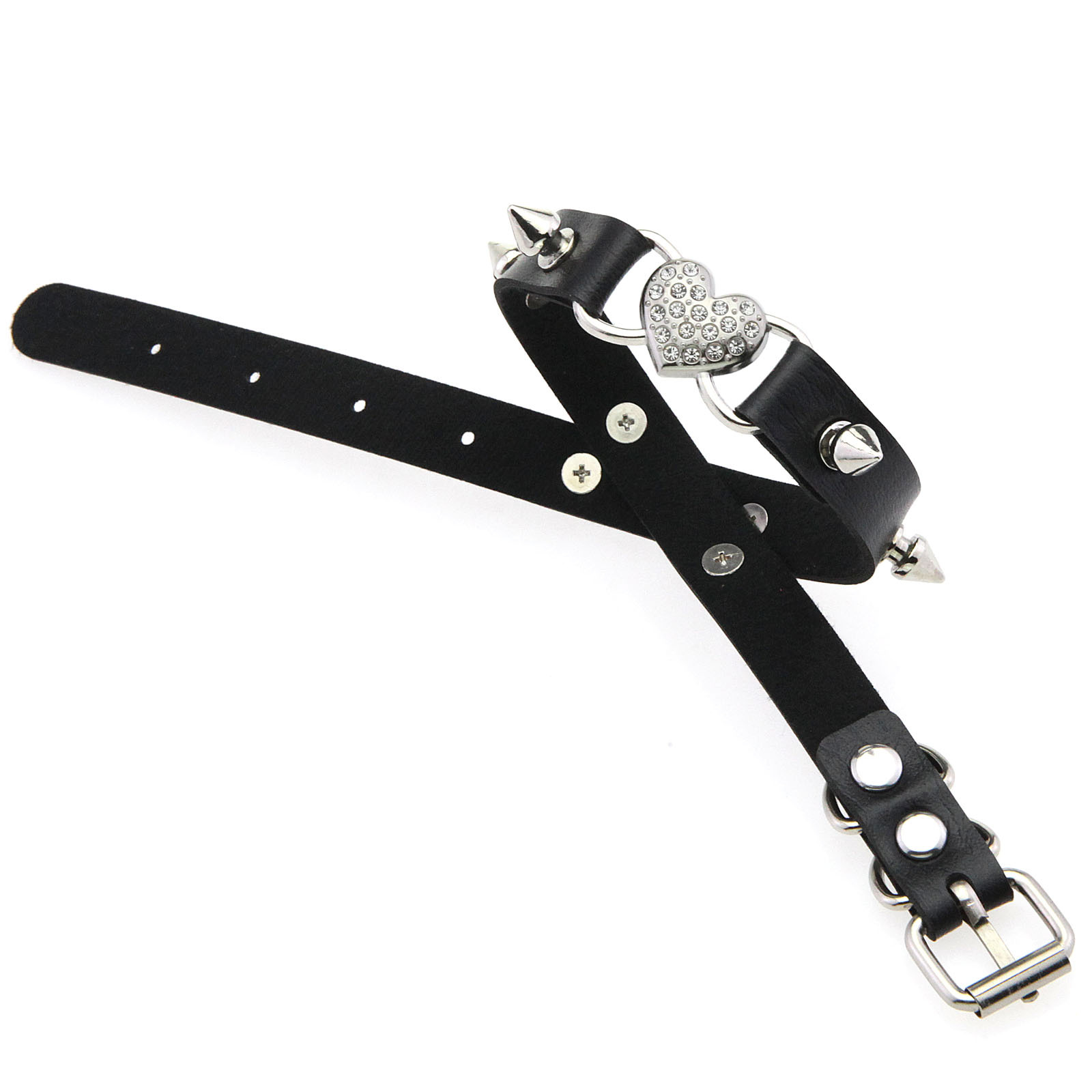 Collar de corazón gótico, Garg - Goth Punk Spike Choker reseña y precio
