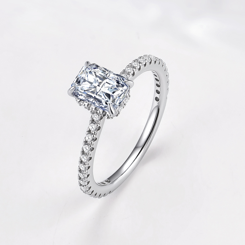 Anillo de Compromiso y Boda de - Moissanite Engagement Ring 1 Carat reseña y precio