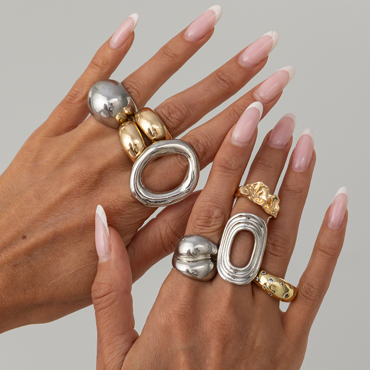 Juego de 8 anillos de metal hu - Vintage Punk Knuckle Rings Set reseña y precio