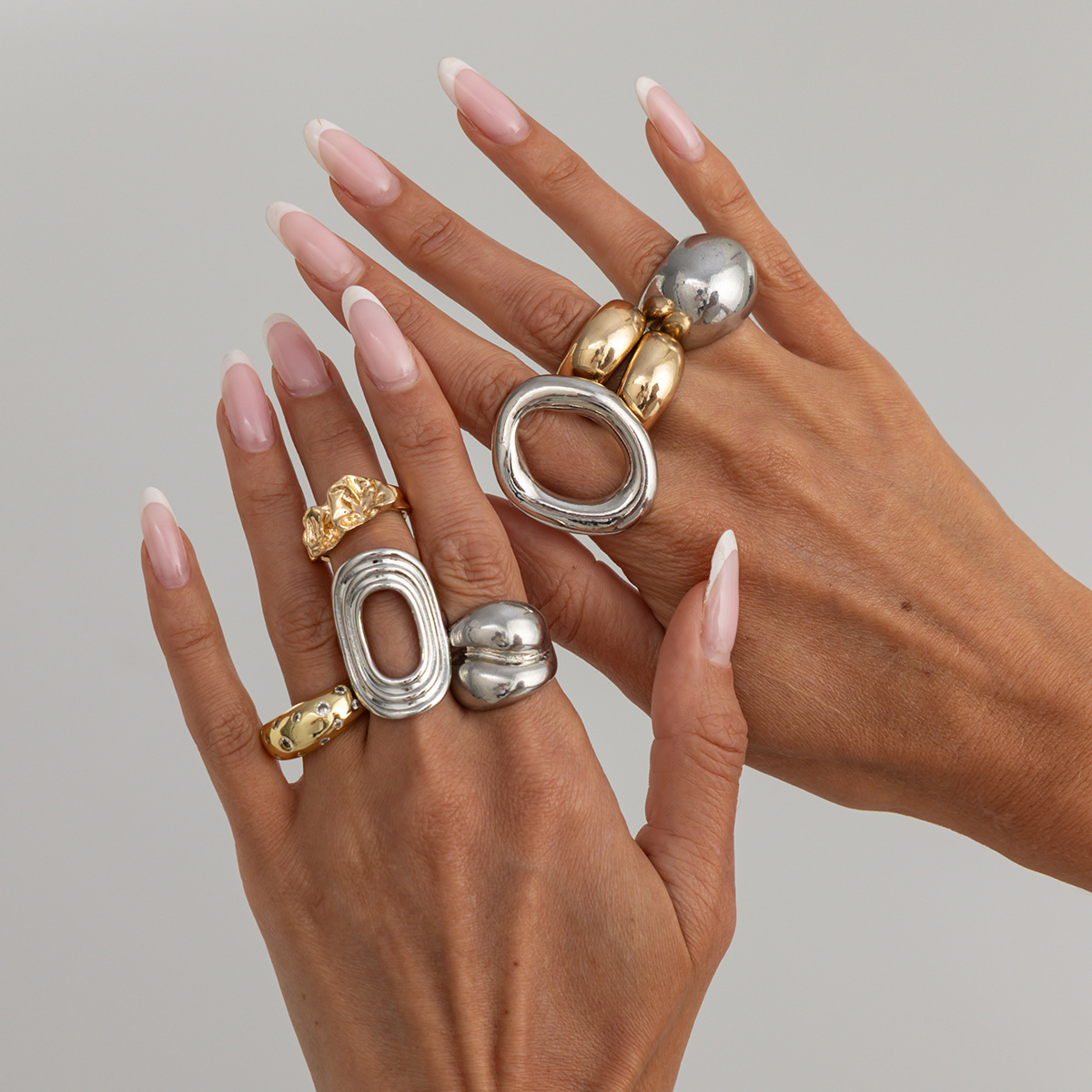 Juego de 8 anillos de metal hu - Vintage Punk Knuckle Rings Set reseña y precio