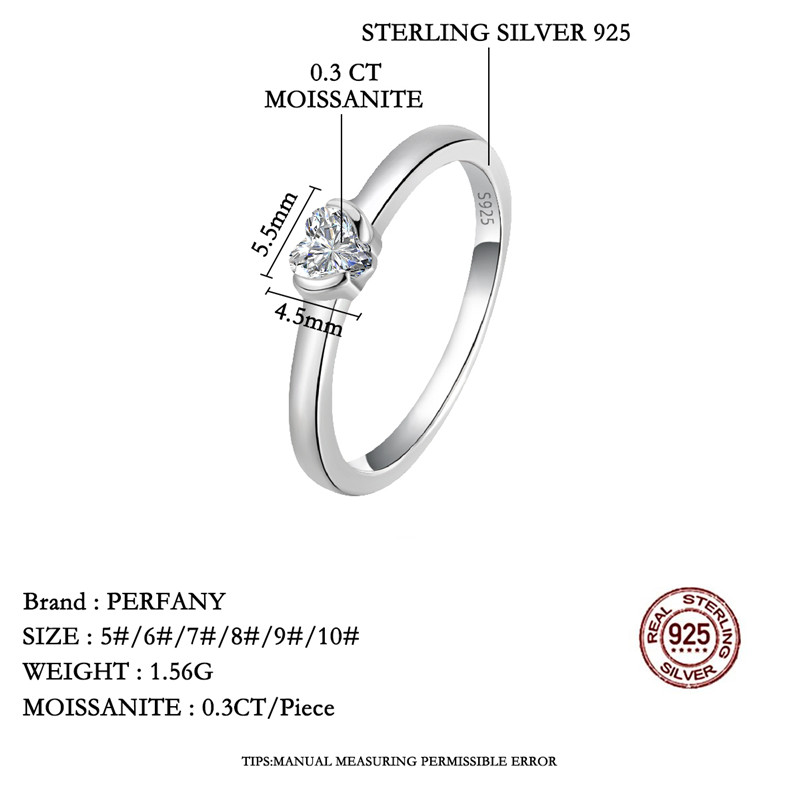 PERFANY-Anillo de moissanita c - Moissanite Engagement Ring 1 Carat reseña y precio