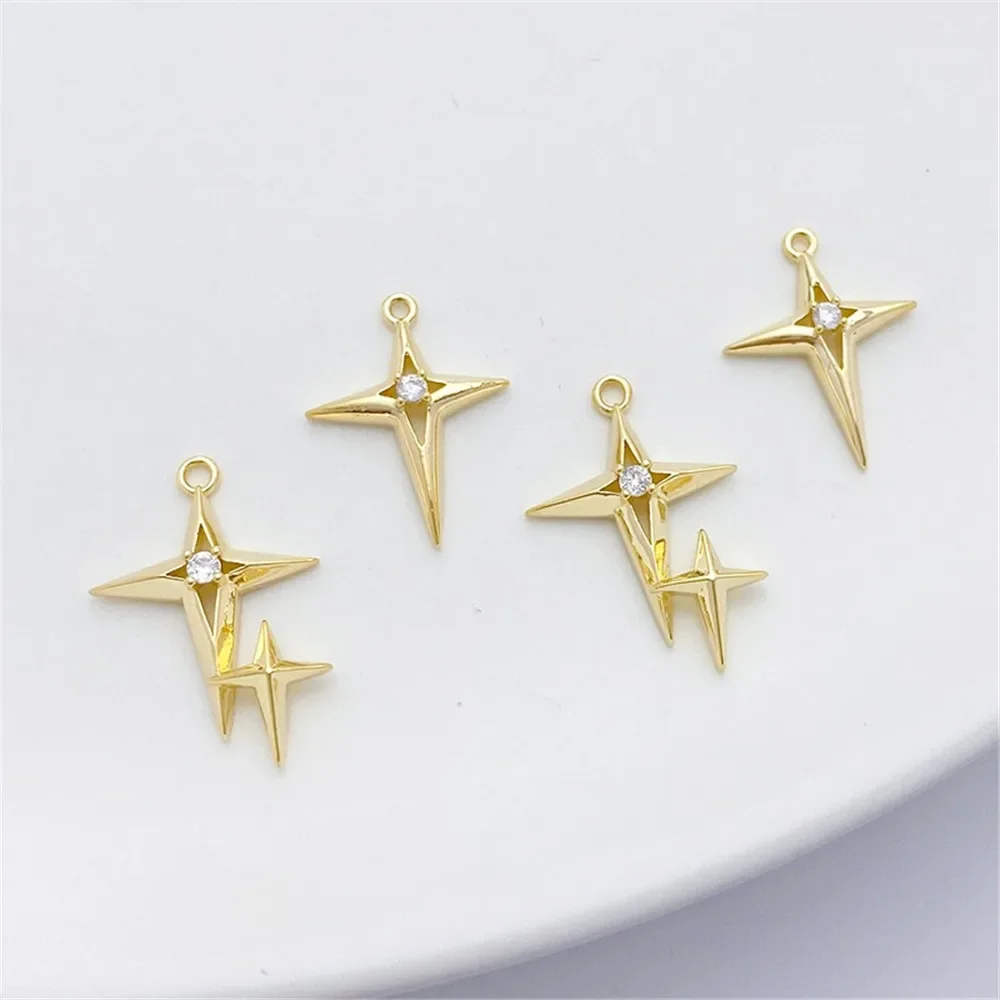Colgante de estrella cruzada d - Cross Pendant Necklace Gold reseña y precio