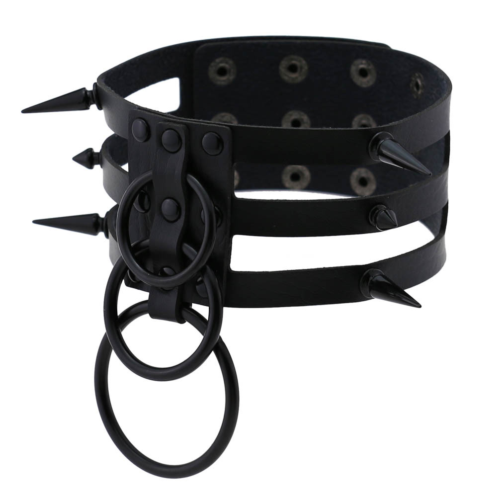 Gargantilla de Bondage de cuer - Goth Punk Spike Choker reseña y precio