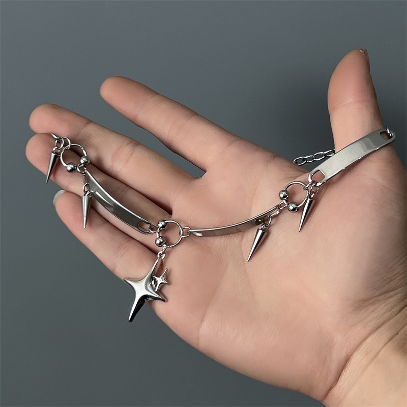 Collar de acero inoxidable est - Goth Punk Spike Choker reseña y precio