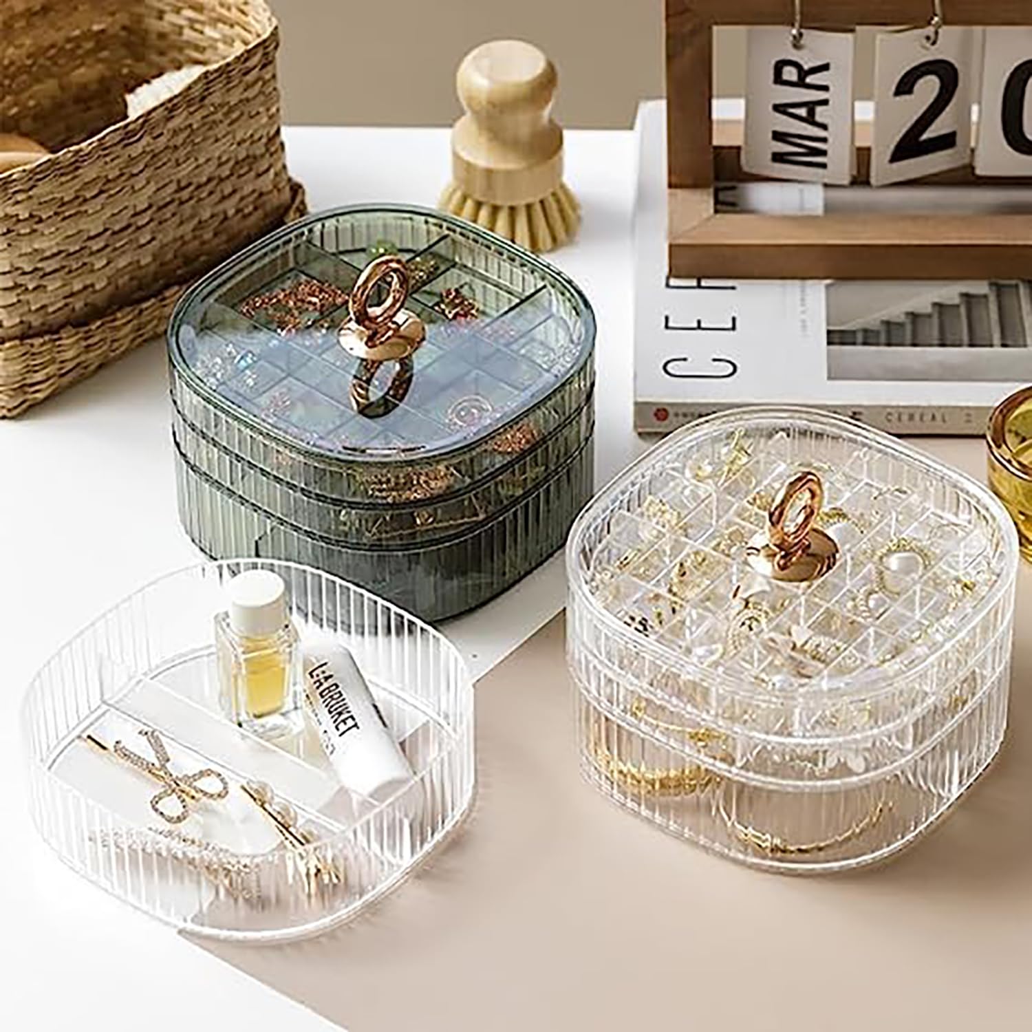 Caja de joyería transparente,  - Rings reseña y precio