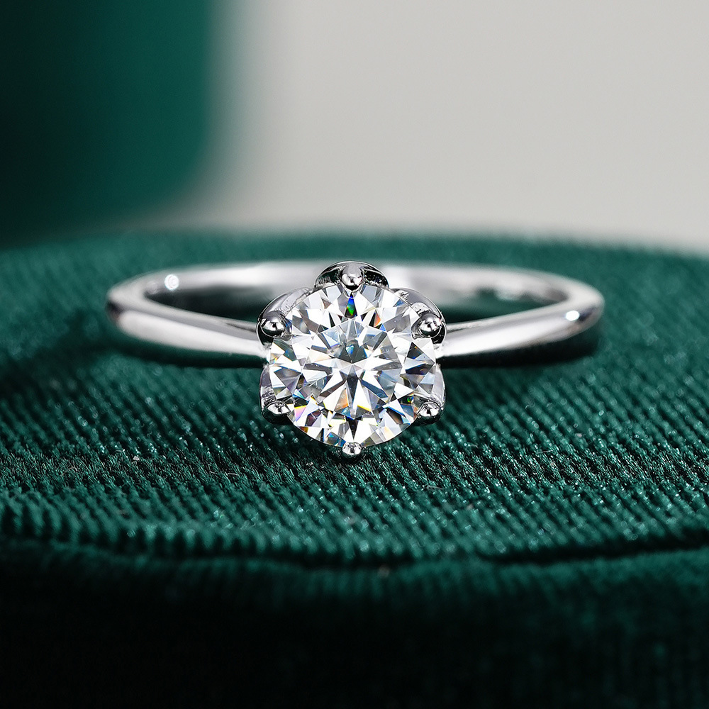 Anillo de Moissanita Clásico d - Moissanite Engagement Ring 1 Carat reseña y precio