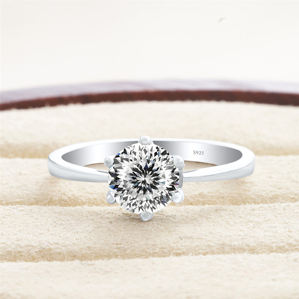 Anillo de Moissanita Clásico d - Moissanite Engagement Ring 1 Carat reseña y precio