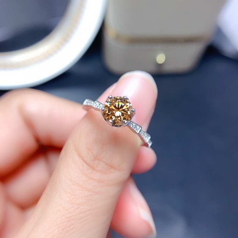 Anillo de Morganita con Diaman - Moissanite Engagement Ring 1 Carat reseña y precio