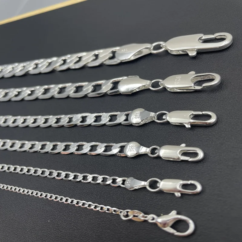 Collar de plata de ley 925 par - Cuban Link Chain 12Mm reseña y precio