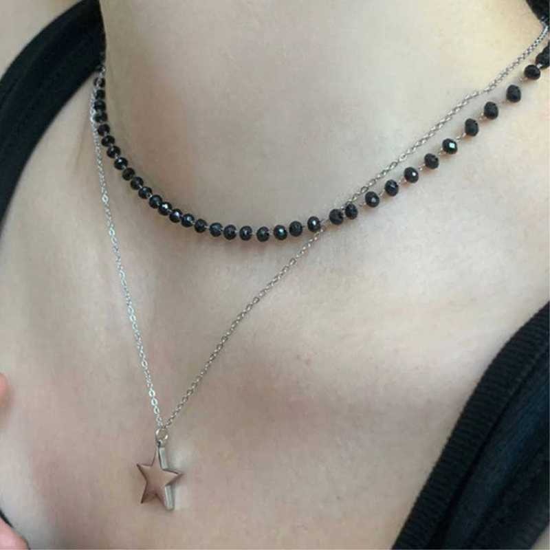 Juego de 6 Collares Góticos en - Layered Pendant Necklace Aesthetic reseña y precio